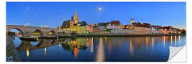 Selvklebende plakat Regensburg urban Landscape