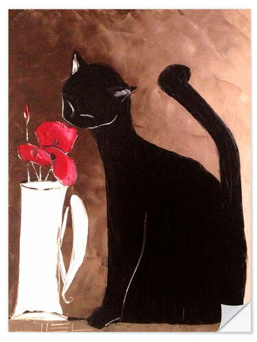 Vinilo para la pared Cat and Poppy