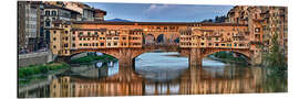 Aluminium print Panorama Ponte Vecchio Florenz