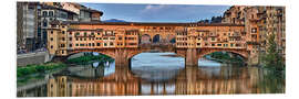 Foam board print Panorama Ponte Vecchio Florenz