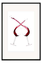 Gerahmter Kunstdruck Rotwein