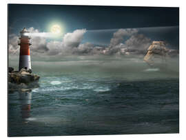 Magnettafel Leuchtturm unter Beleuchtung