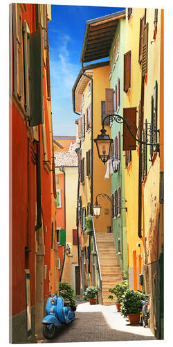 Tableau en verre acrylique Ruelle dans la vieille ville de Riva del Garda