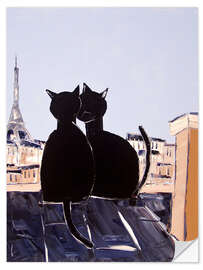 Vinilo para la pared Cats in Paris