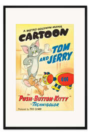 Gerahmter Kunstdruck Tom und Jerry - Tom und die Technik (englisch)
