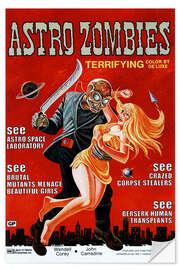 Selvklebende plakat The Astro-Zombies, 1968 (anglais) I