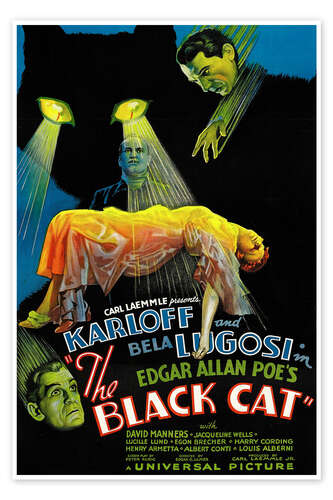 Poster Die schwarze Katze (englisch)