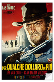 Selvklebende plakat Per qualche dollaro in più (For en neve dollar mer, italiensk) I