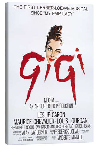 Tableau sur toile Gigi, Leslie Caron, 1958 (anglais)