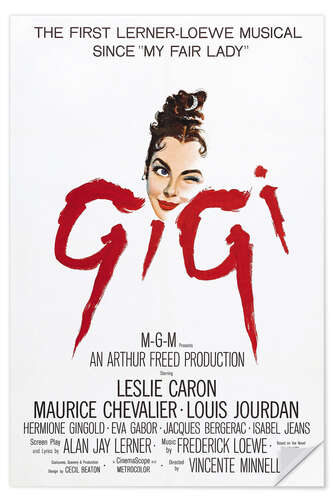 Wall sticker GIGI, Leslie Caron, 1958