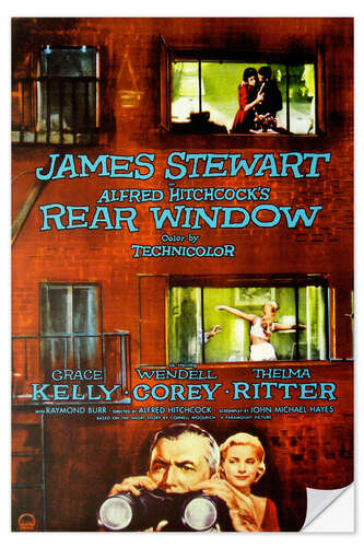 Muursticker Hitchcock's Rear Window (De stille getuige)