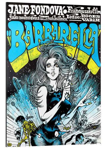 Aluminium print Jane Fonda - Barbarella