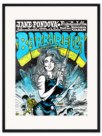Gerahmter Kunstdruck Jane Fonda - Barbarella