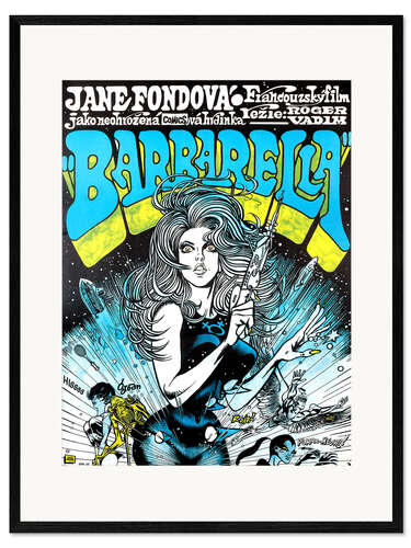 Ingelijste kunstdruk Jane Fonda - Barbarella