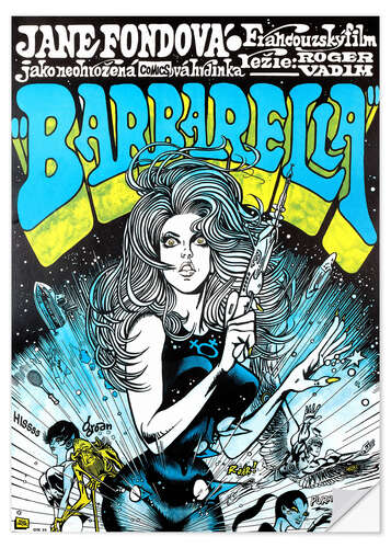 Wandsticker Jane Fonda - Barbarella