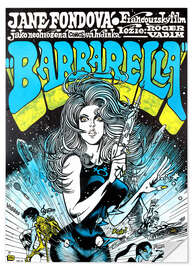 Självhäftande poster Jane Fonda - Barbarella