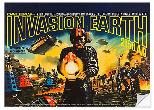 Autocolante decorativo DALEKS' INVASION EARTH: 2150 A.D., British 1966.