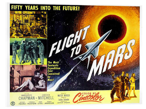 Acrylic print FLIGHT TO MARS, 1951.