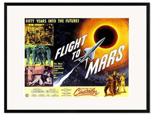 Framed art print FLIGHT TO MARS, 1951.