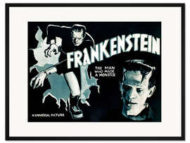 Gerahmter Kunstdruck Frankenstein - The Man Who Made a Monster