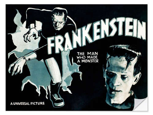 Selvklebende plakat Frankenstein - The Man Who Made a Monster