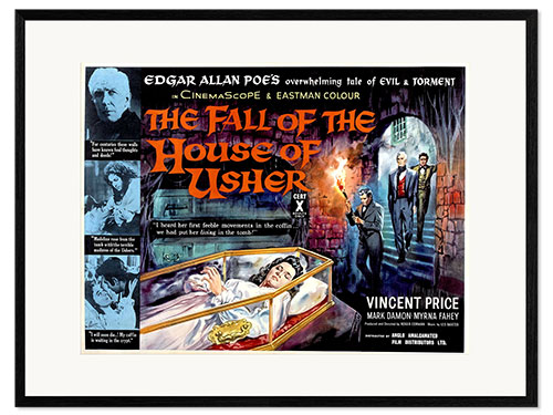 Inramat konsttryck House of Usher