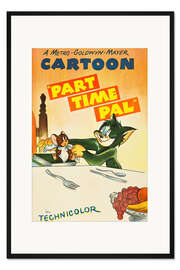 Gerahmter Kunstdruck Tom und Jerry - Tom und die Küchenlieder (englisch)