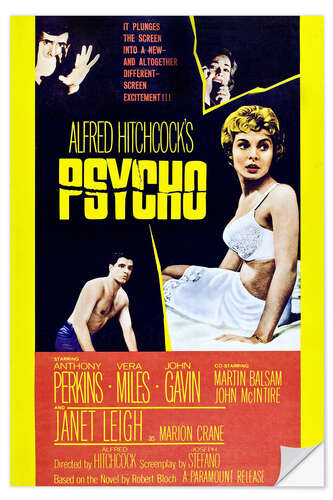 Naklejka na ścianę Alfred Hitchcock's Psycho