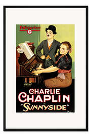 Gerahmter Kunstdruck Charlie Chaplin - Sunnyside