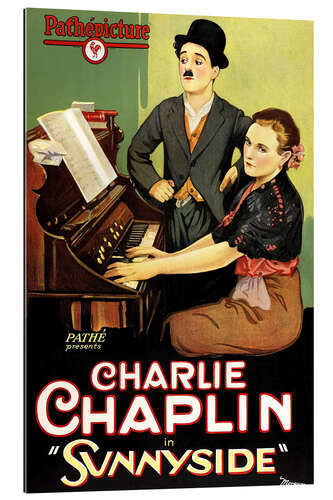 Tableau en plexi-alu Charlie Chaplin - Sunnyside