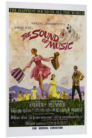 Foam board print THE SOUND OF MUSIC, Australian poster, Julie Andrews, Christopher Plummer (far right), 1965.