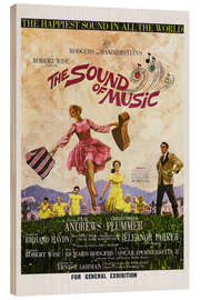 Puutaulu THE SOUND OF MUSIC, Australian poster, Julie Andrews, Christopher Plummer (far right), 1965.