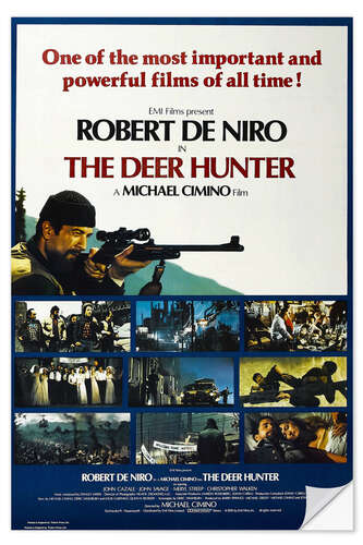 Autocolante decorativo THE DEER HUNTER, British poster, Robert De Niro (top left), 1978