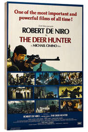 Stampa su legno THE DEER HUNTER, British poster, Robert De Niro (top left), 1978