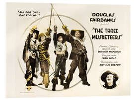 Akrylbilde THE THREE MUSKETEERS, l-r: George Siegmann, Eugene Pallette, Douglas Fairbanks, Sr., Leon Bary on ti