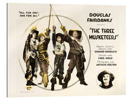 Quadro em plexi-alumínio THE THREE MUSKETEERS, l-r: George Siegmann, Eugene Pallette, Douglas Fairbanks, Sr., Leon Bary on ti