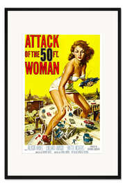 Gerahmter Kunstdruck Angriff der 20-Meter-Frau (englisch)