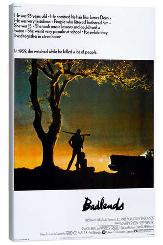 Lienzo BADLANDS, Martin Sheen, Sissy Spacek, 1973