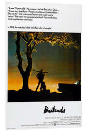 Foam board print BADLANDS, Martin Sheen, Sissy Spacek, 1973