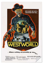 Självhäftande poster WESTWORLD, Yul Brynner