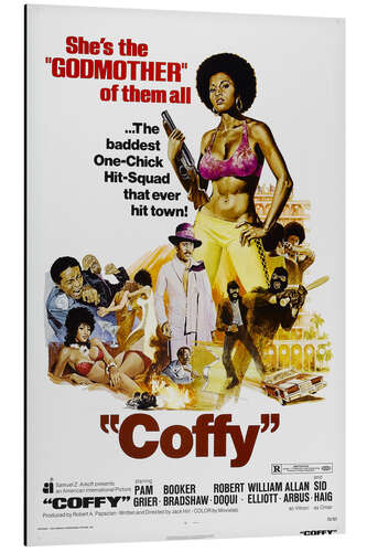 Tableau en aluminium Coffy, la panthère noire de Harlem (anglais)