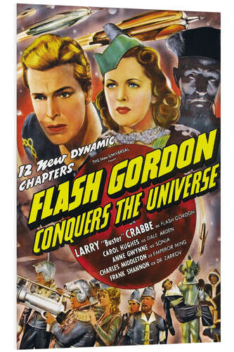 Tableau en PVC Flash Gordon Conquers the Universe (anglais)