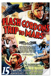 Selvklebende plakat Flash Gordon's Trip to Mars