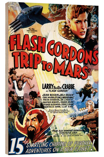 Trätavla Flash Gordon's Trip to Mars