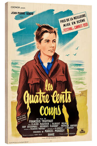 Wood print The 400 Blows (French)