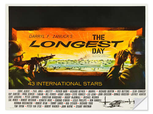 Selvklæbende plakat THE LONGEST DAY, 1962