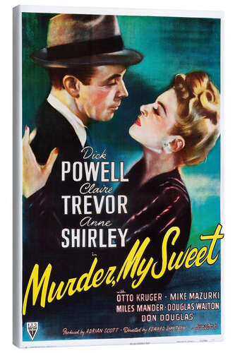 Canvas print MURDER, MY SWEET, from left, Dick Powell, Claire Trevor, 1944