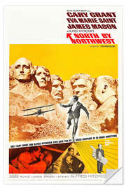 Selvklebende plakat North by Northwest