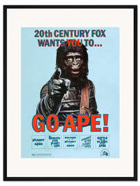 Gerahmter Kunstdruck Planet der Affen (englisch)
