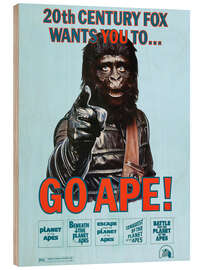 Wood print Planet of the Apes